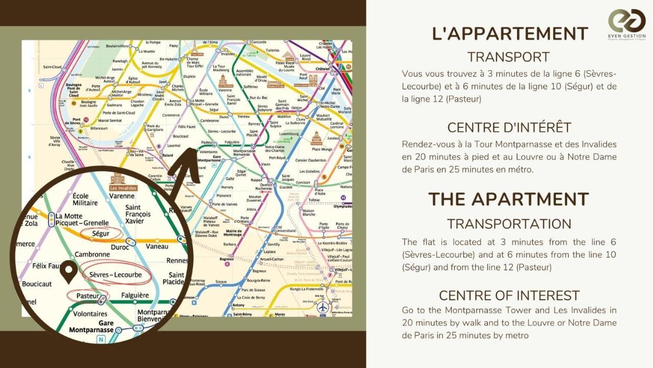 42#Studio 2Pers#Sevres-Lecourbe#Necker Paris Eksteriør bilde